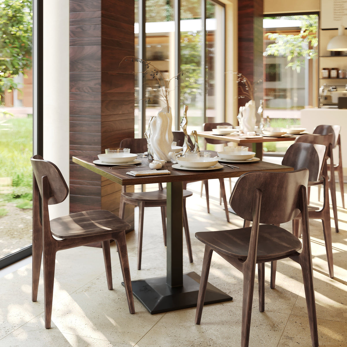 Flash Furniture XU-CH10367-3-ANTCPR-GG Commercial Solid Wood Dining Chair with Curved Backrest in Antique Copper - View 2