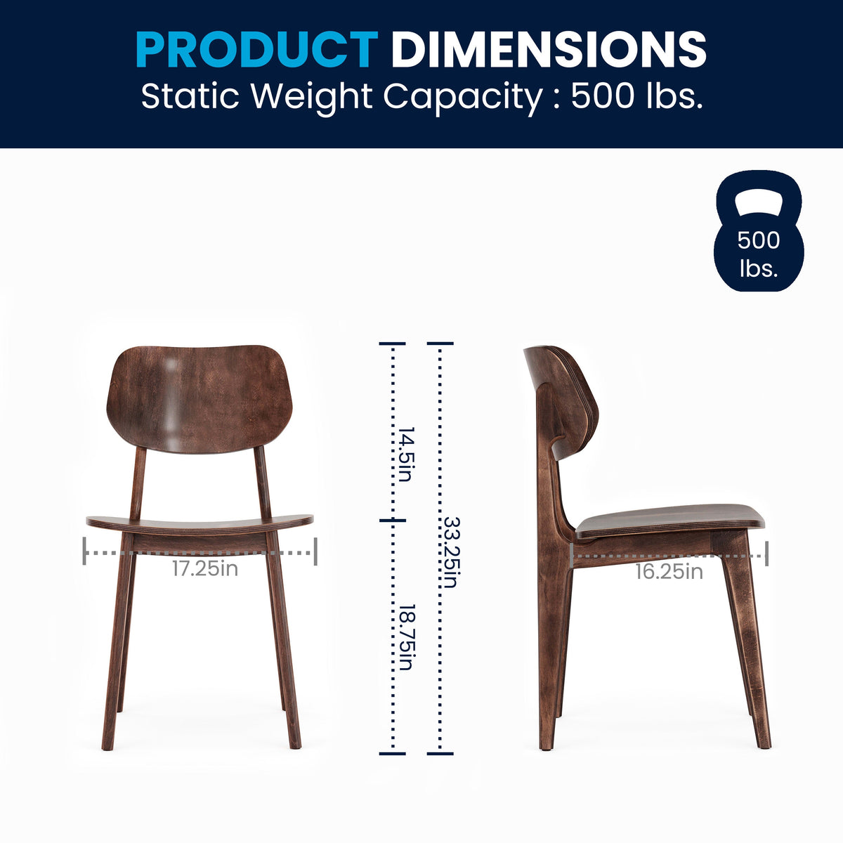 Flash Furniture XU-CH10367-3-ANTCPR-GG Commercial Solid Wood Dining Chair with Curved Backrest in Antique Copper - View 5