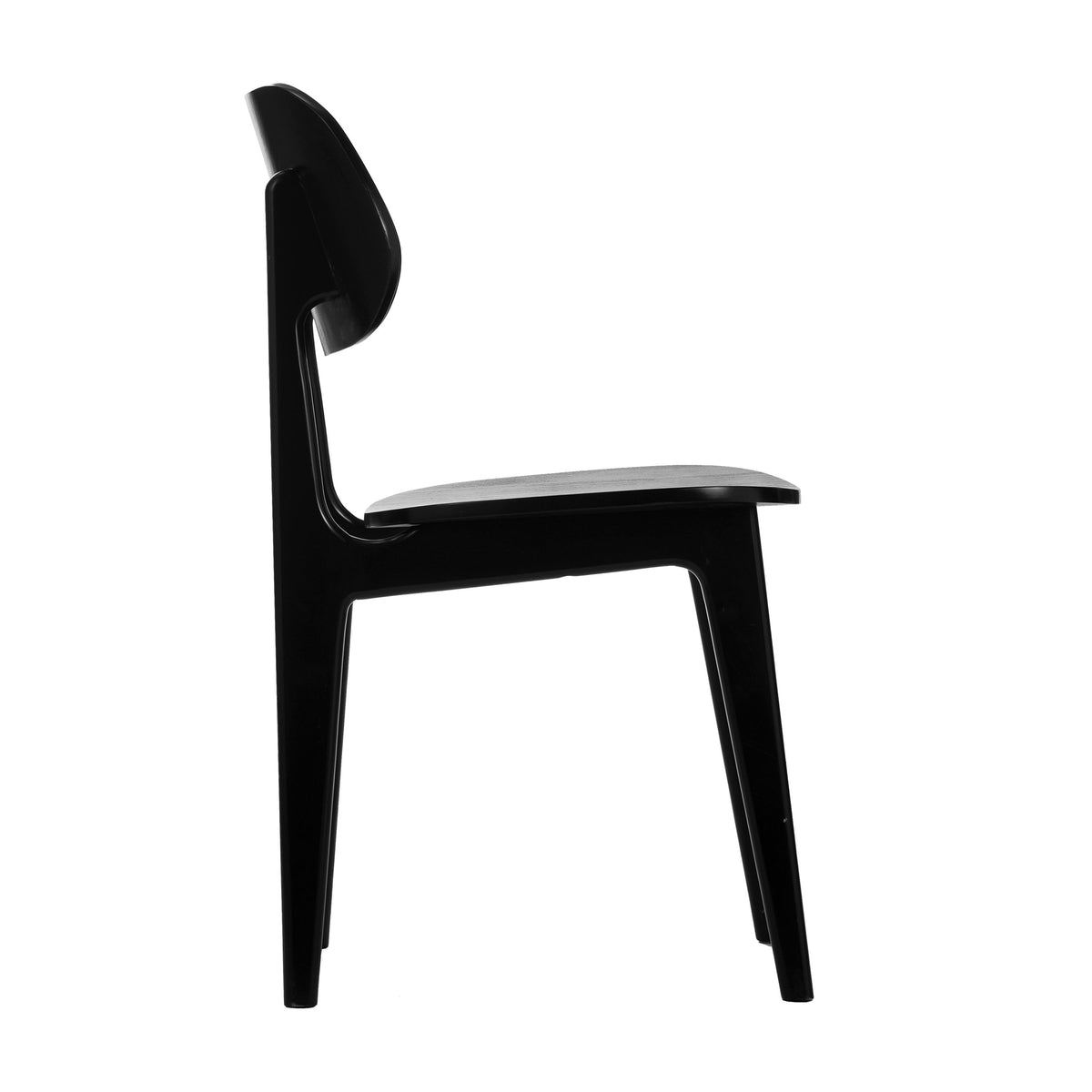 Flash Furniture XU-CH10367-3-BLK-GG Commercial Solid Wood Dining Chair with Curved Backrest in Black - View 11