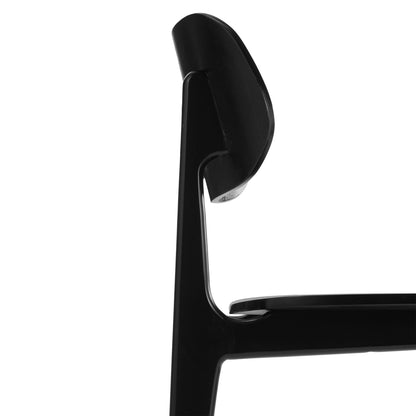 Flash Furniture XU-CH10367-3-BLK-GG Commercial Solid Wood Dining Chair with Curved Backrest in Black - View 14