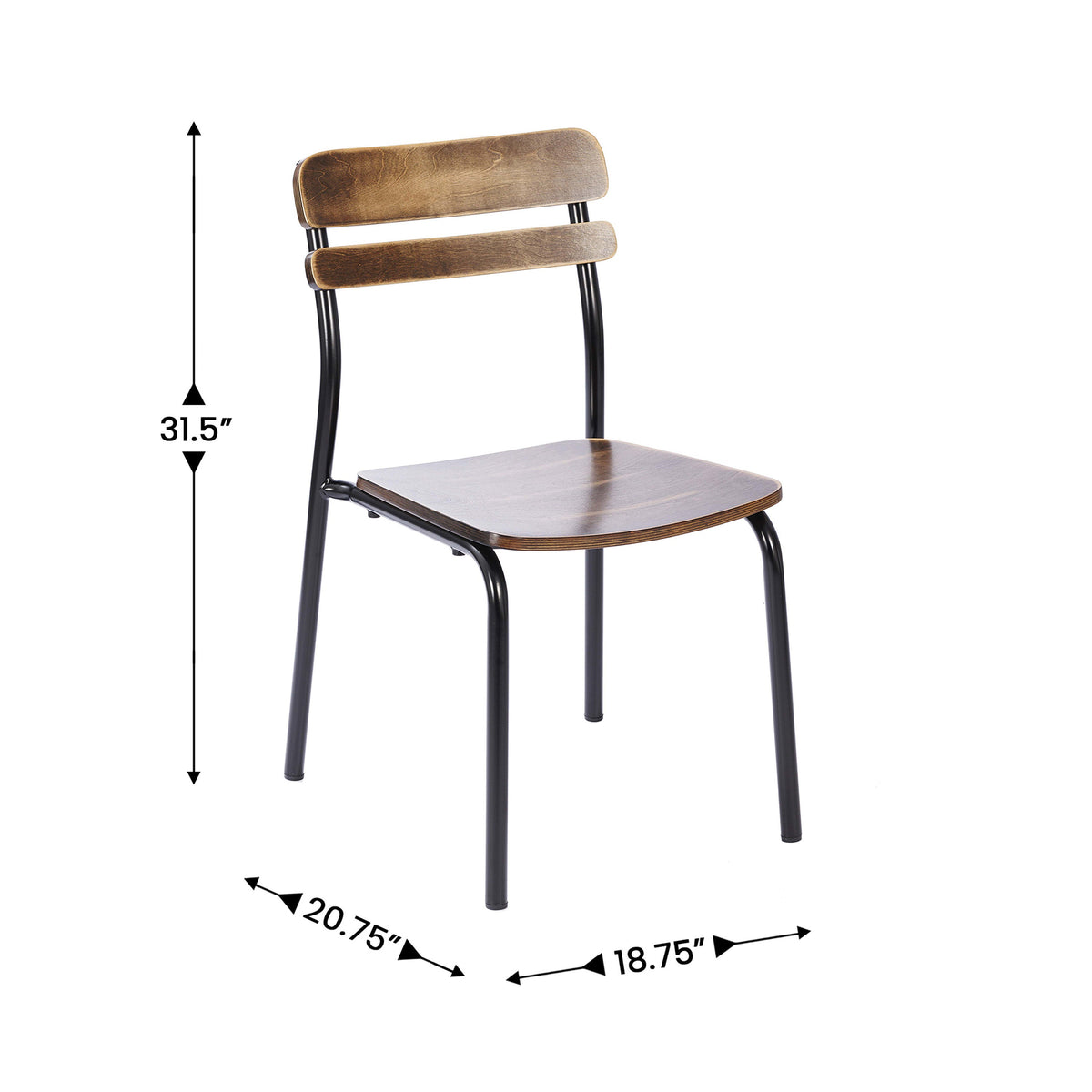 Flash Furniture XU-CH10443-ANTCPR-GG Commercial Solid Wood Dining Chair with Black Frame and Antique Copper Finish - View 4