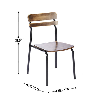 Flash Furniture XU-CH10443-ANTCPR-GG Commercial Solid Wood Dining Chair with Black Frame and Antique Copper Finish - View 4
