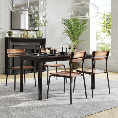 Flash Furniture XU-CH10443-ANTCPR-GG Commercial Solid Wood Dining Chair with Black Frame and Antique Copper Finish - View 5