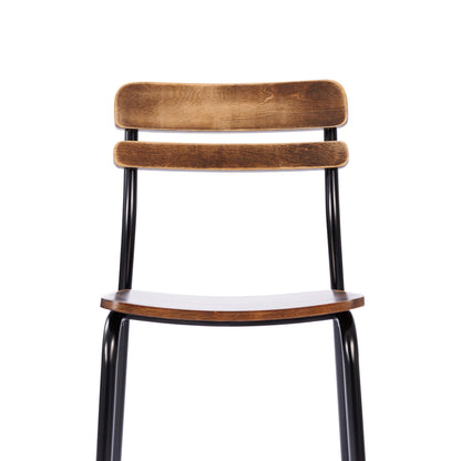 Flash Furniture XU-CH10443-ANTCPR-GG Commercial Solid Wood Dining Chair with Black Frame and Antique Copper Finish - View 8