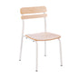 Flash Furniture XU-CH10443-ANTWHT-GG Commercial Solid Wood Dining Chair with White Frame and Antique White Finish - Main view