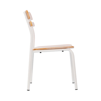 Flash Furniture XU-CH10443-ANTWHT-GG Commercial Solid Wood Dining Chair with White Frame and Antique White Finish - View 9