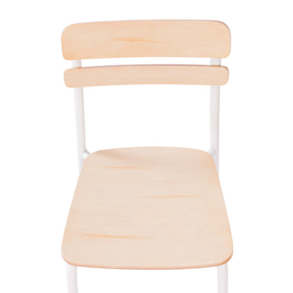 Flash Furniture XU-CH10443-ANTWHT-GG Commercial Solid Wood Dining Chair with White Frame and Antique White Finish - View 11