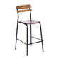 Flash Furniture XU-CH10443B-ANTCPR-GG Commercial Solid Wood Bar Stool with Black Frame and Antique Copper Finish - Main view