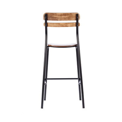 Flash Furniture XU-CH10443B-ANTCPR-GG Commercial Solid Wood Bar Stool with Black Frame and Antique Copper Finish - View 6