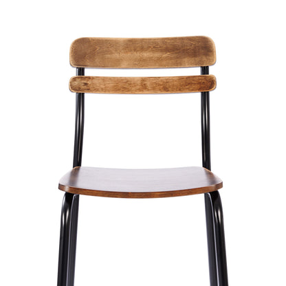 Flash Furniture XU-CH10443B-ANTCPR-GG Commercial Solid Wood Bar Stool with Black Frame and Antique Copper Finish - View 7