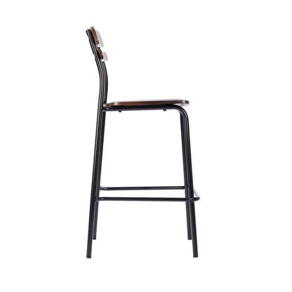 Flash Furniture XU-CH10443B-ANTCPR-GG Commercial Solid Wood Bar Stool with Black Frame and Antique Copper Finish - View 8