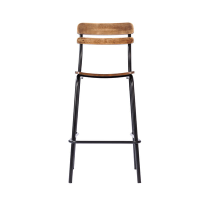 Flash Furniture XU-CH10443B-ANTCPR-GG Commercial Solid Wood Bar Stool with Black Frame and Antique Copper Finish - View 9
