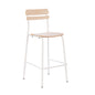 Flash Furniture XU-CH10443B-ANTWHT-GG Commercial Solid Wood Bar Stool with White Frame and Antique White Finish - Main view