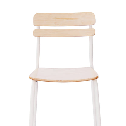 Flash Furniture XU-CH10443B-ANTWHT-GG Commercial Solid Wood Bar Stool with White Frame and Antique White Finish - View 7