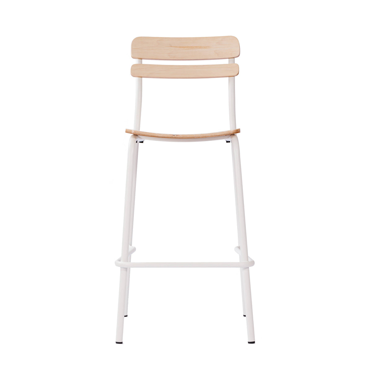 Flash Furniture XU-CH10443B-ANTWHT-GG Commercial Solid Wood Bar Stool with White Frame and Antique White Finish - View 9