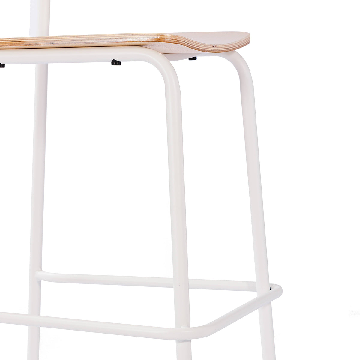 Flash Furniture XU-CH10443B-ANTWHT-GG Commercial Solid Wood Bar Stool with White Frame and Antique White Finish - View 11