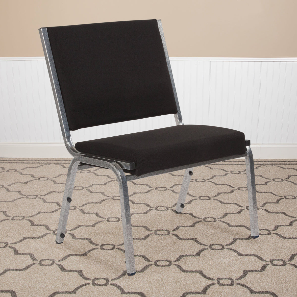 Flash Furniture XU-DG-60442-660-1-BK-GG 950 lb. Rated Black Fabric Bariatric Medical Reception Chair - View 2