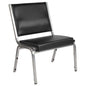 Flash Furniture XU-DG-60442-660-1-BV-GG 950 lb. Rated Black Antimicrobial Vinyl Bariatric Medical Reception Chair - Main view