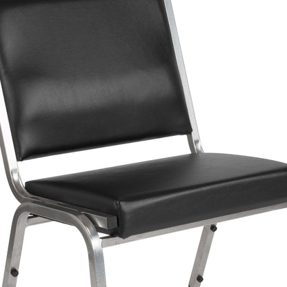 Flash Furniture XU-DG-60442-660-1-BV-GG 950 lb. Rated Black Antimicrobial Vinyl Bariatric Medical Reception Chair - View 6