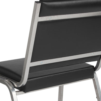 Flash Furniture XU-DG-60442-660-1-BV-GG 950 lb. Rated Black Antimicrobial Vinyl Bariatric Medical Reception Chair - View 9