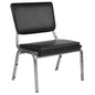 Flash Furniture XU-DG-60442-660-2-BV-GG 1000 lb. Rated Black Antimicrobial Vinyl Bariatric Medical Reception Chair - Main view