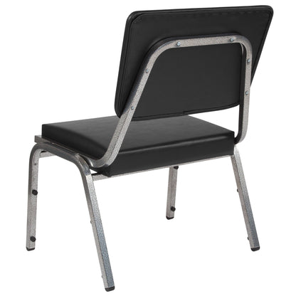Flash Furniture XU-DG-60442-660-2-BV-GG 1000 lb. Rated Black Antimicrobial Vinyl Bariatric Medical Reception Chair - View 5