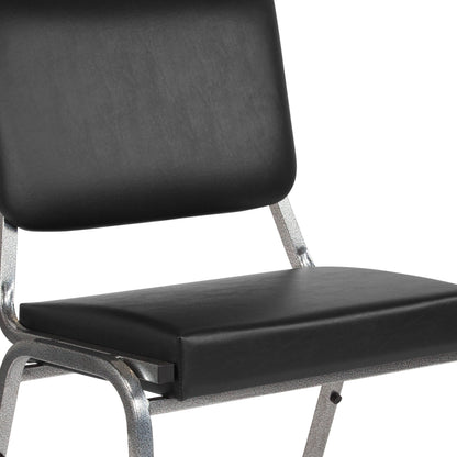 Flash Furniture XU-DG-60442-660-2-BV-GG 1000 lb. Rated Black Antimicrobial Vinyl Bariatric Medical Reception Chair - View 6
