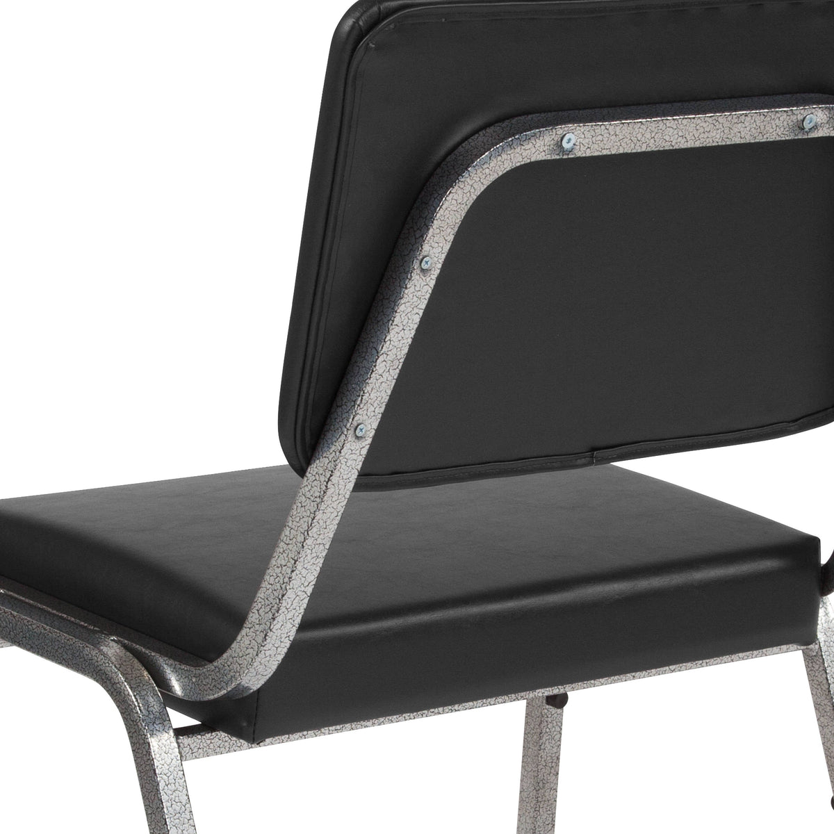 Flash Furniture XU-DG-60442-660-2-BV-GG 1000 lb. Rated Black Antimicrobial Vinyl Bariatric Medical Reception Chair - View 9