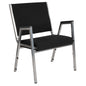 Flash Furniture XU-DG-60443-670-1-BK-GG 1000 lb. Rated Black Antimicrobial Fabric Bariatric Medical Reception Arm Chair - Main view
