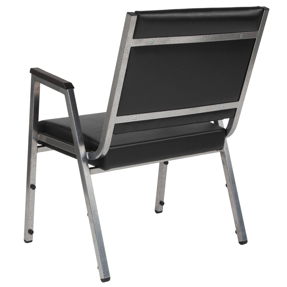 Flash Furniture XU-DG-60443-670-1-BK-VY-GG 1000 lb. Rated Black Antimicrobial Vinyl Bariatric Medical Reception Arm Chair - View 5