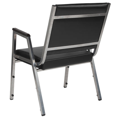 Flash Furniture XU-DG-60443-670-1-BK-VY-GG 1000 lb. Rated Black Antimicrobial Vinyl Bariatric Medical Reception Arm Chair - View 5