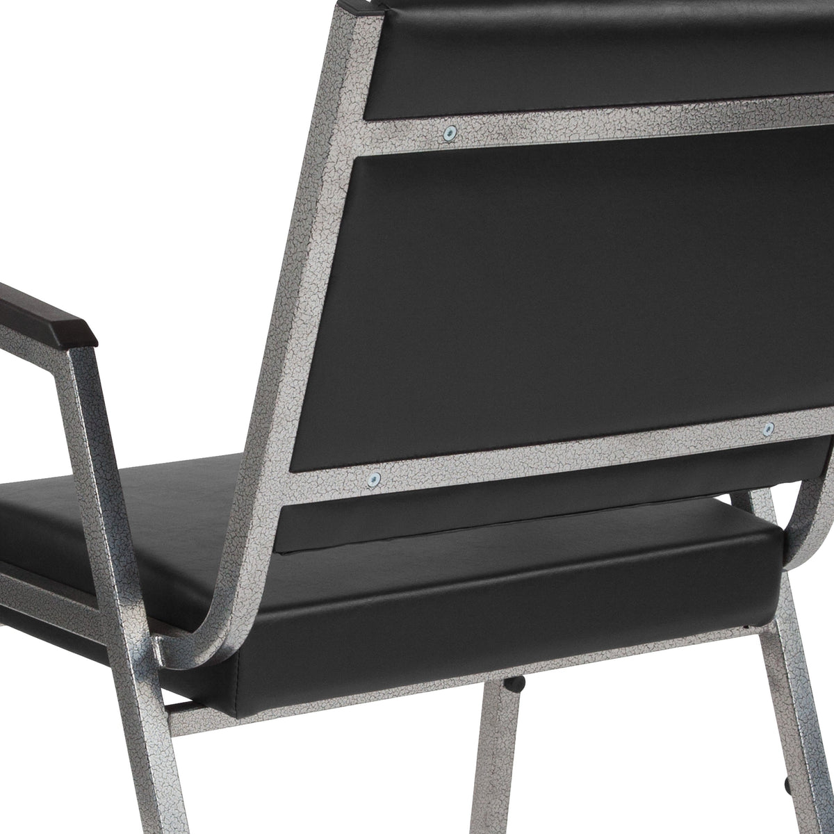 Flash Furniture XU-DG-60443-670-1-BK-VY-GG 1000 lb. Rated Black Antimicrobial Vinyl Bariatric Medical Reception Arm Chair - View 6
