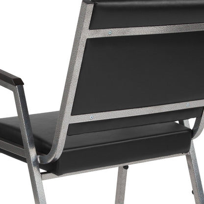 Flash Furniture XU-DG-60443-670-1-BK-VY-GG 1000 lb. Rated Black Antimicrobial Vinyl Bariatric Medical Reception Arm Chair - View 6