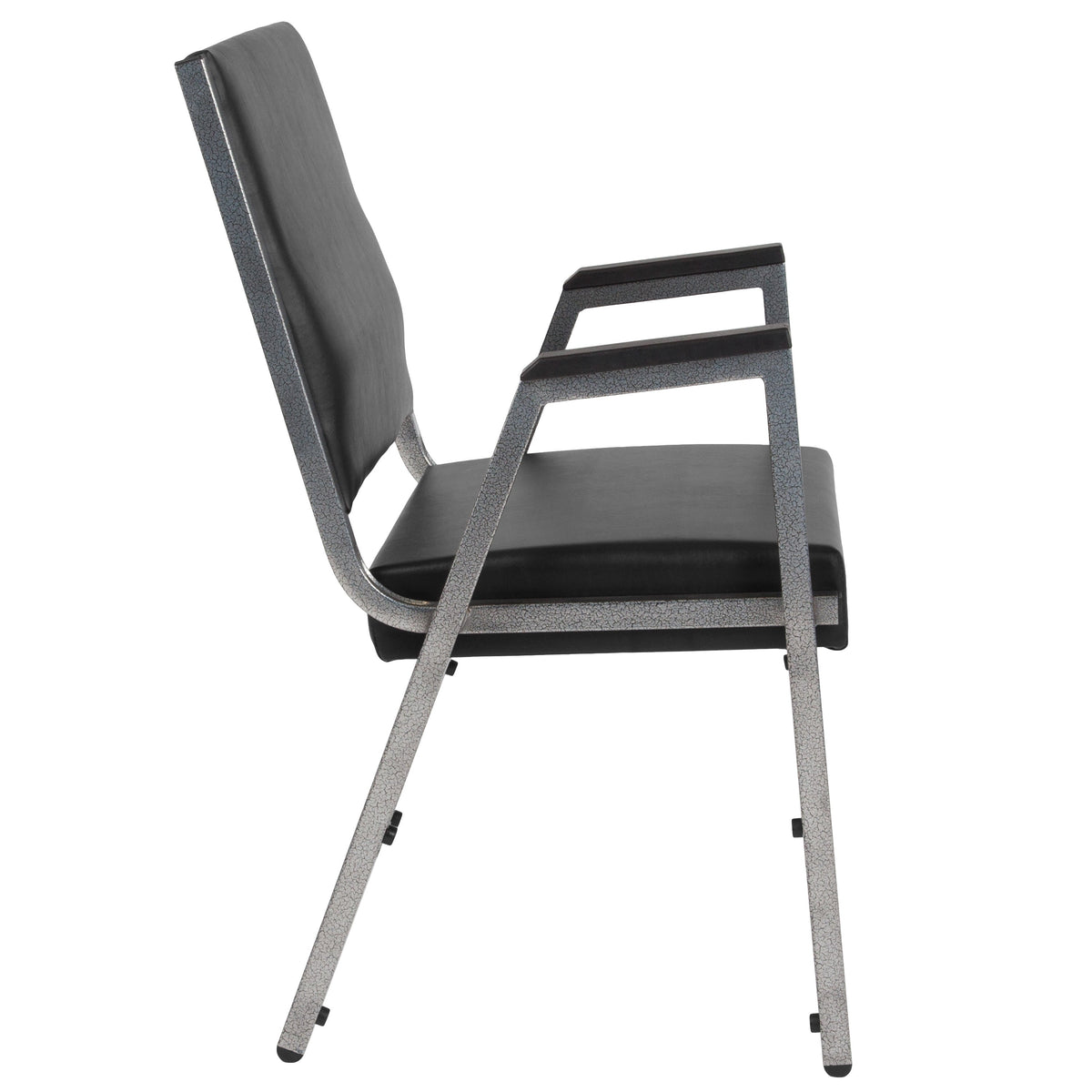 Flash Furniture XU-DG-60443-670-1-BK-VY-GG 1000 lb. Rated Black Antimicrobial Vinyl Bariatric Medical Reception Arm Chair - View 7