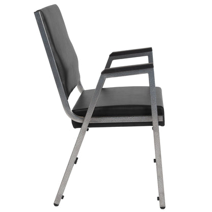Flash Furniture XU-DG-60443-670-1-BK-VY-GG 1000 lb. Rated Black Antimicrobial Vinyl Bariatric Medical Reception Arm Chair - View 7