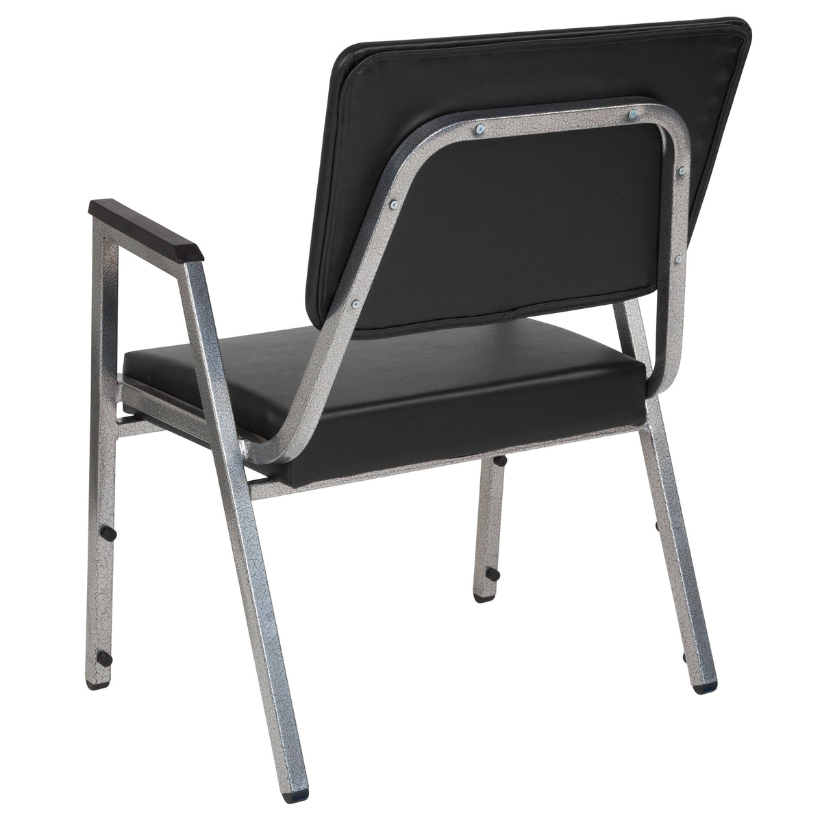 Flash Furniture XU-DG-60443-670-2-BV-GG 1000 lb. Rated Black Antimicrobial Vinyl Bariatric Medical Reception Arm Chair - View 5