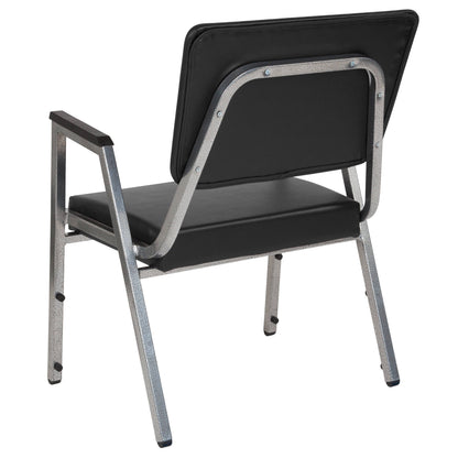 Flash Furniture XU-DG-60443-670-2-BV-GG 1000 lb. Rated Black Antimicrobial Vinyl Bariatric Medical Reception Arm Chair - View 5