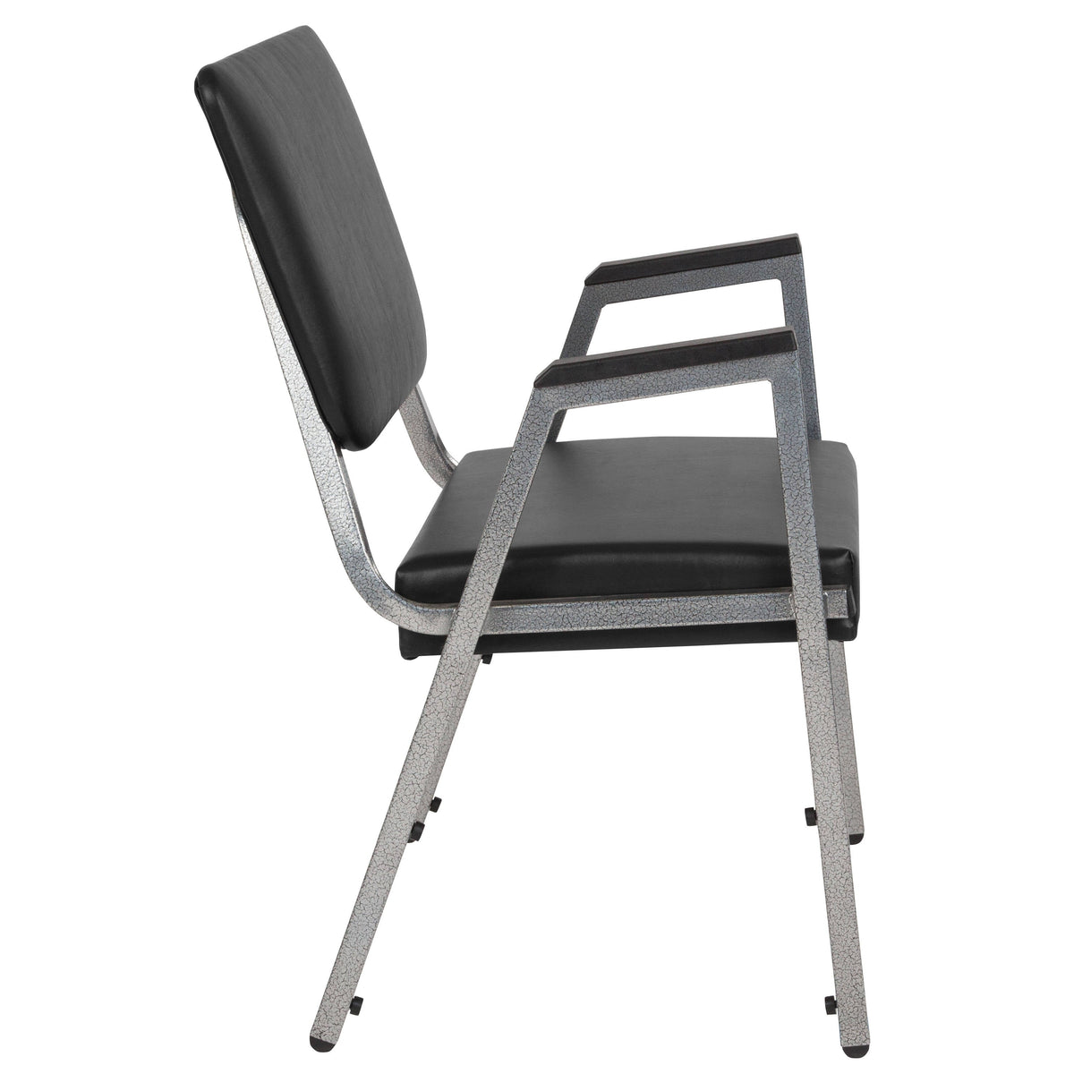 Flash Furniture XU-DG-60443-670-2-BV-GG 1000 lb. Rated Black Antimicrobial Vinyl Bariatric Medical Reception Arm Chair - View 7