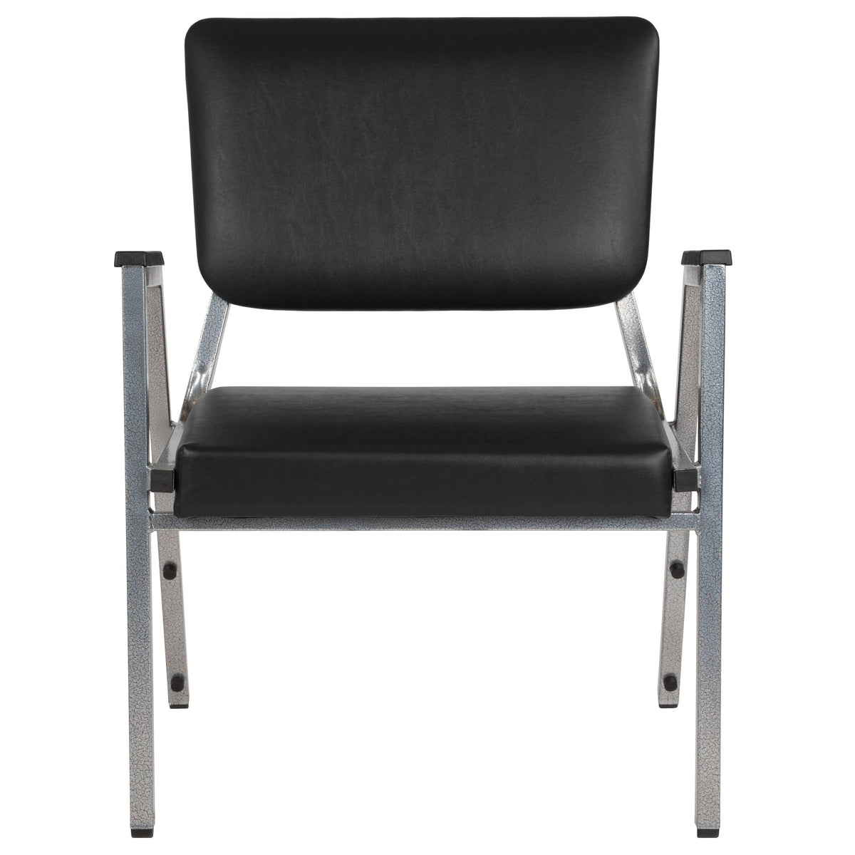 Flash Furniture XU-DG-60443-670-2-BV-GG 1000 lb. Rated Black Antimicrobial Vinyl Bariatric Medical Reception Arm Chair - View 8