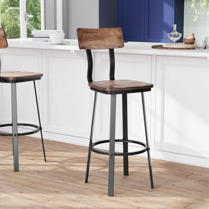 Flash Furniture XU-DG-60582B-ANTCPR-GG Ant Copper Restaurant Barstool with Wood Seat & Back & Gray Powder Coat Frame (Antique Copper) - View 5