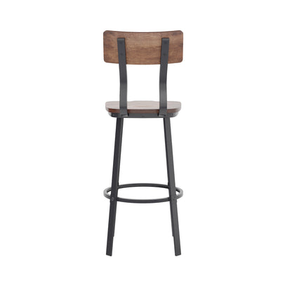Flash Furniture XU-DG-60582B-ANTCPR-GG Ant Copper Restaurant Barstool with Wood Seat & Back & Gray Powder Coat Frame (Antique Copper) - View 6