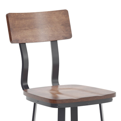 Flash Furniture XU-DG-60582B-ANTCPR-GG Ant Copper Restaurant Barstool with Wood Seat & Back & Gray Powder Coat Frame (Antique Copper) - View 7