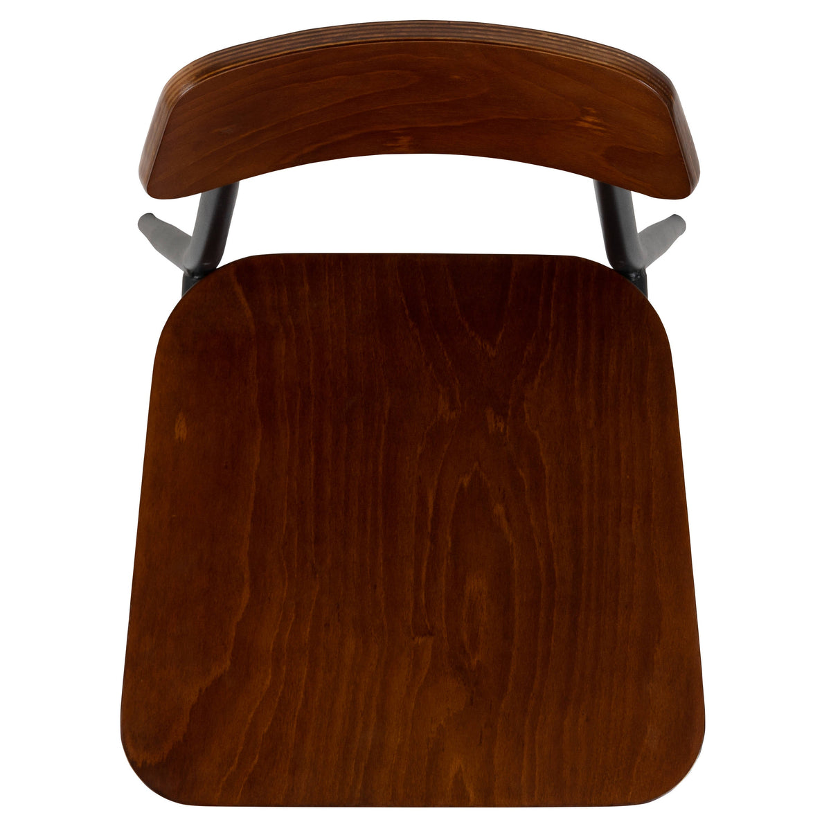 Flash Furniture XU-DG-60725B-GG Industrial Barstool with Gunmetal Steel Frame and Rustic Wood Seat - View 9