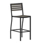 Flash Furniture XU-DG-HW6036B-GY-GG Commercial Grade Outdoor All-Weather Bar Stool with Poly Resin Slats - Gray Wash - Main view