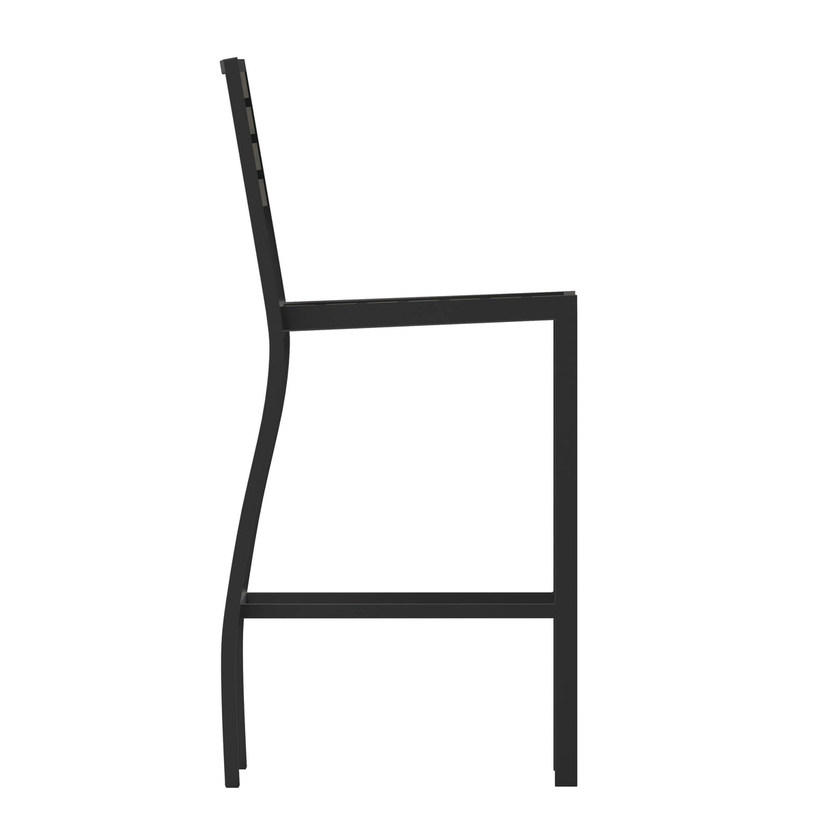 Flash Furniture XU-DG-HW6036B-GY-GG Commercial Grade Outdoor All-Weather Bar Stool with Poly Resin Slats - Gray Wash - View 9