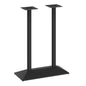 Flash Furniture XU-DG-TB002-OUT-BLK-GG Commercial 27x15 All Weather Double Table Base for 30" x 48" Tabletops in Black - Main view