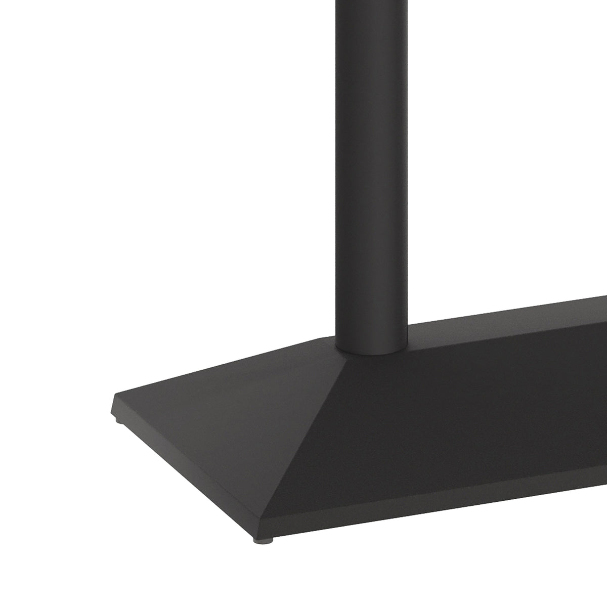 Flash Furniture XU-DG-TB002-OUT-BLK-GG Commercial 27x15 All Weather Double Table Base for 30" x 48" Tabletops in Black - View 5