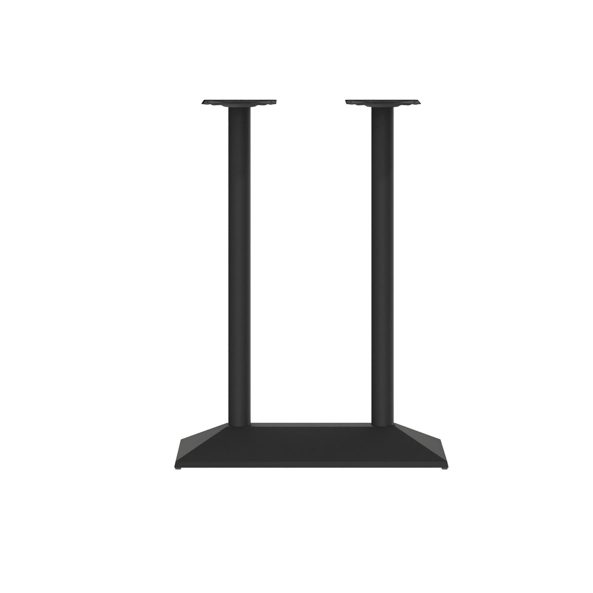 Flash Furniture XU-DG-TB002-OUT-BLK-GG Commercial 27x15 All Weather Double Table Base for 30" x 48" Tabletops in Black - View 7