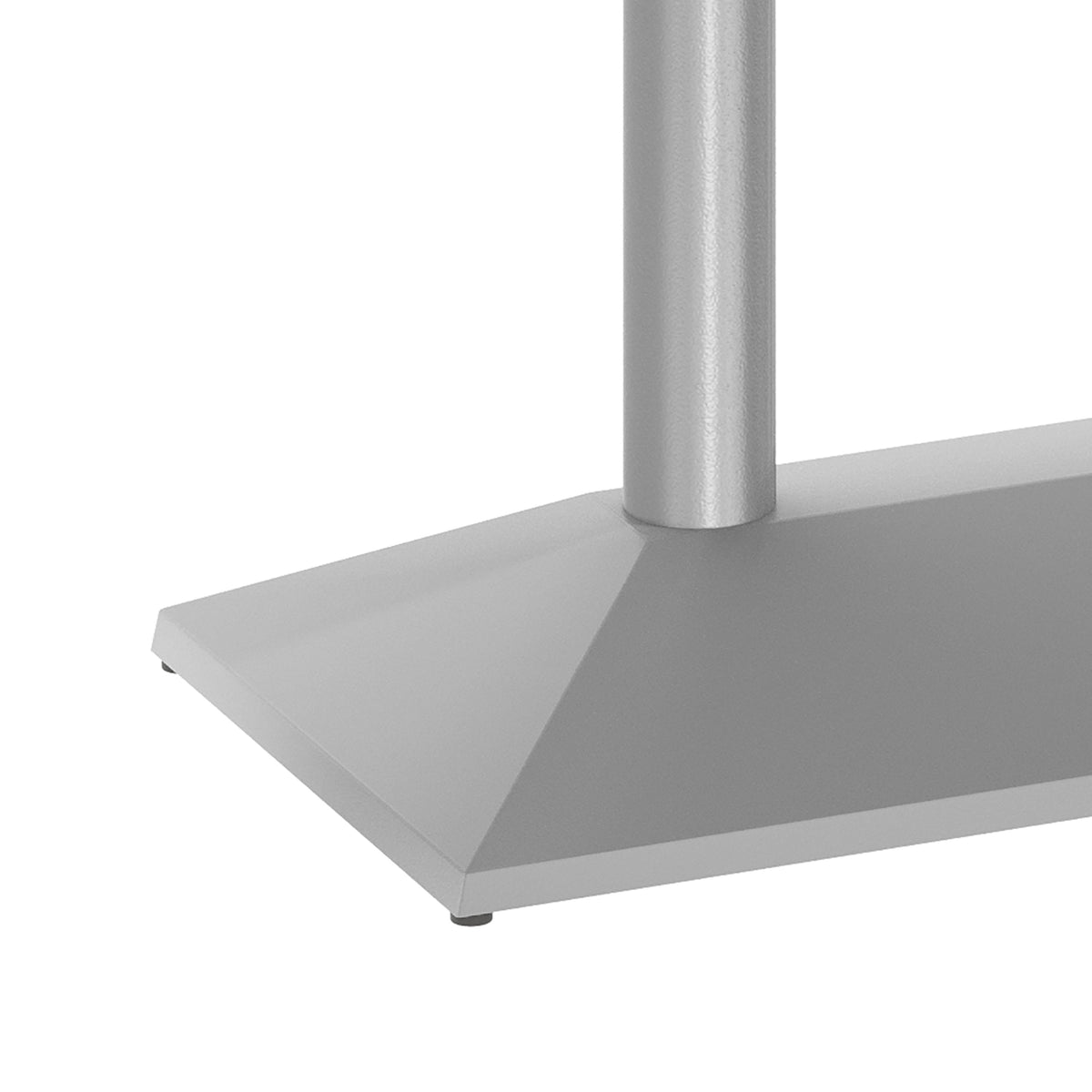 Flash Furniture XU-DG-TB002-OUT-SLV-GG Commercial 27x15 All Weather Double Table Base for 30" x 48" Tabletops in Silver - View 5