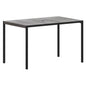 Flash Furniture XU-DG-UH3048-GY-GG Steel All-Weather Patio Dining Table with Gray Wash Faux Teak Slat Top-Seats 4 - Main view